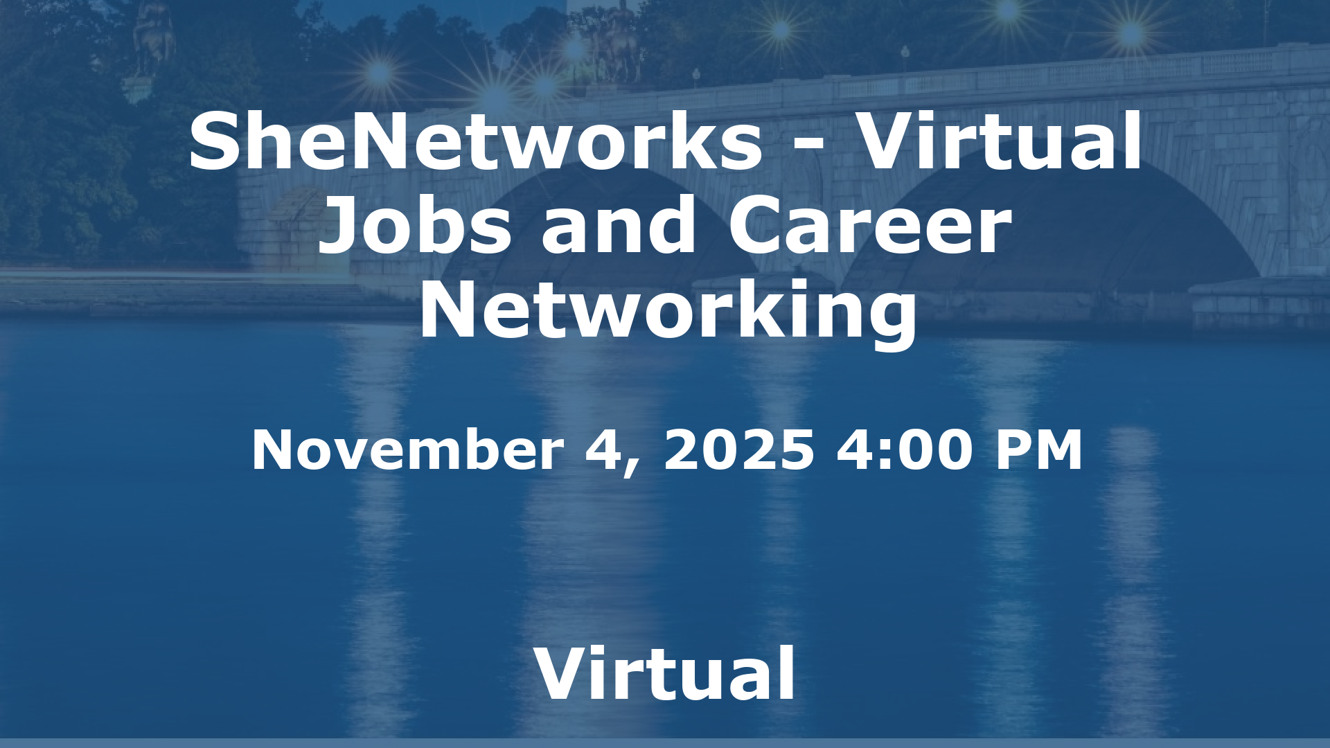 SheNetworks - Virtual Jobs and Career Networking event image